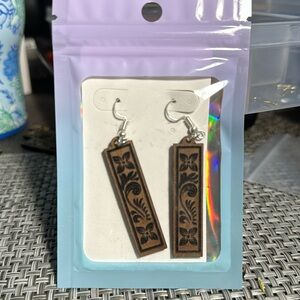 Handmade Hawaiian Dark Walnut Wood with Hawaiian Scroll